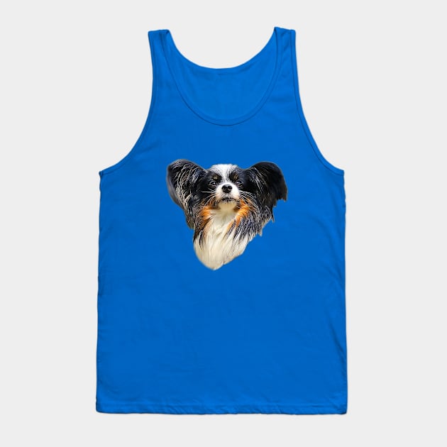 Papillon Dog Extra Cute Tri Papillon Tank Top by ElegantCat